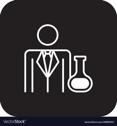 Data scientist management icon with black Vector Image