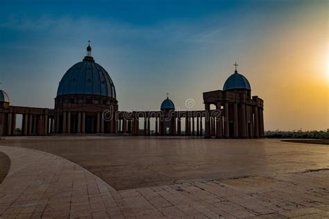 Front View of the Basilica of Our Lady of Peace with the Setting Sun To the West Stock Image ...