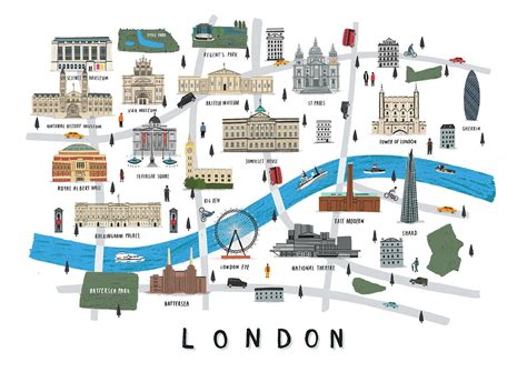 London map illustrated [1500 x 1061][OC] : MapPorn