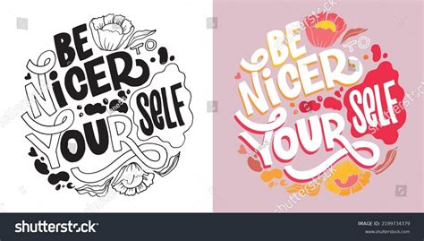 Be Nicer Yourself Hand Drawn Funny Stock Vector (Royalty Free) 2199734379 | Shutterstock