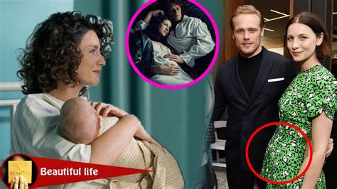 GOOD NEWS: Sam Heughan shows off baby bump Caitriona Balfe's - YouTube