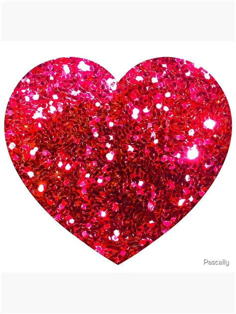 "Red glitter Heart" Poster for Sale by Pascally | Redbubble