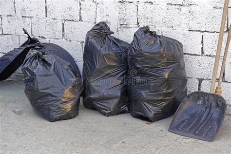 Black bags trash stock photo. Image of bags, garbage - 165826438