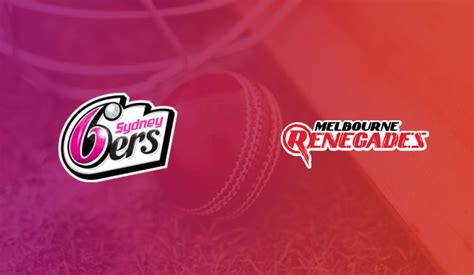 BBL 2020 Match NO.20:- Melbourne Renegades vs Sydney Sixers ...