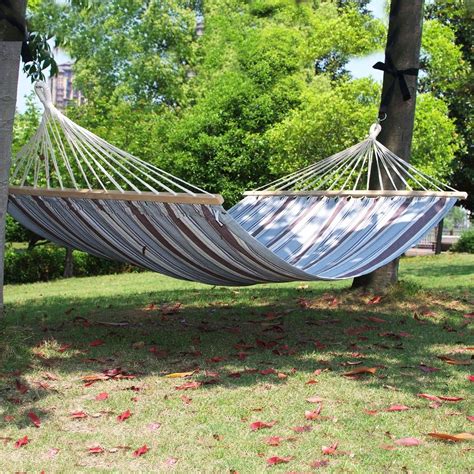 AdecoTrading Naval Cotton Fabric Canvas Tree Hanging Suspended Outdoor Indoor Hammock Bed ...