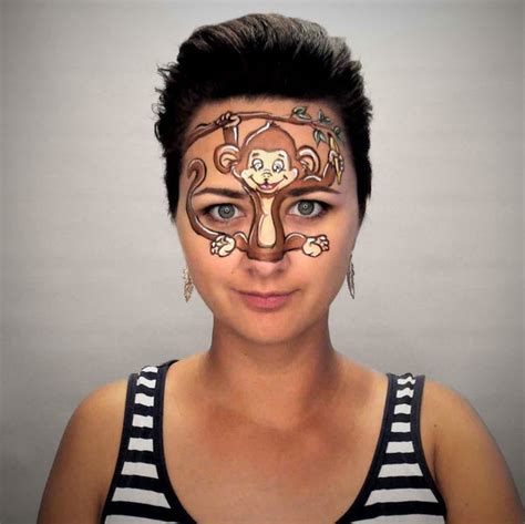 Video: Monkey Nose Face Paint Design by Helene Rantzau - Facepaint.com