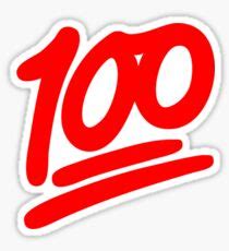 100 Points Emoji Stickers | Redbubble