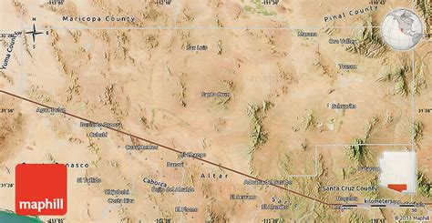 Satellite Map of Pima County