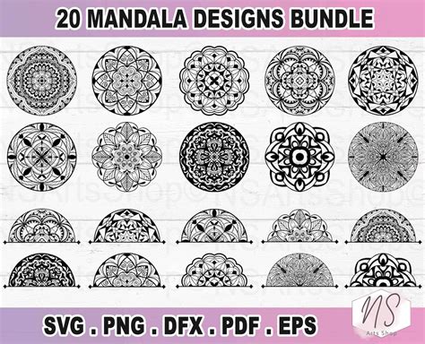 Mandala Svg Designs Mandala Svg Bundle Mandala Svg for - Etsy