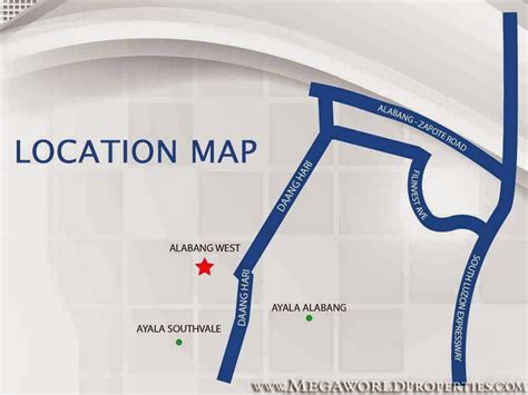 Megaworld: Alabang West: Location Map