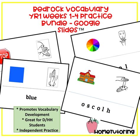 Bedrock Vocabulary YR1 Weeks 1-4 Practice Bundle - Google Slides ...