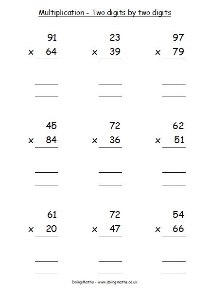 Multiplication and Division - Free resources about multiplying and dividing whole numbers, both ...