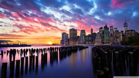 New York Sunset Wallpapers - Top Free New York Sunset Backgrounds ...