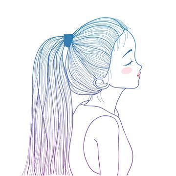 Ponytail Drawings