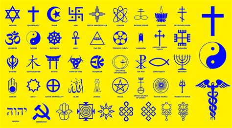World Religion Symbols Signs Of Major Religious Groups And Other Religions Stock Illustration ...