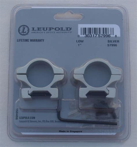 Leupold Rifleman Detachable 1 Inch Scope Rings Low Silver 57996 | eBay