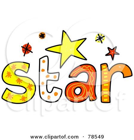 Royalty-Free (RF) Clipart Illustration of a Colorful Star Word by ...