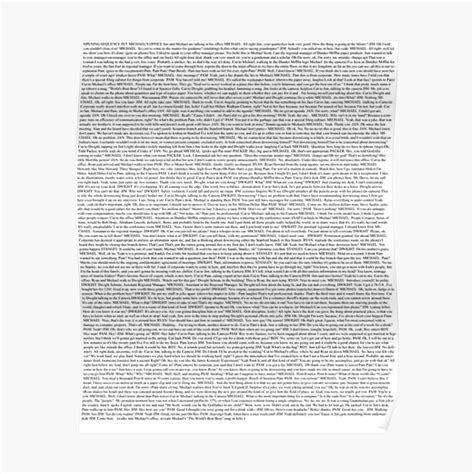 "The Office pilot episode script (us)" Poster for Sale by wbmr | Redbubble