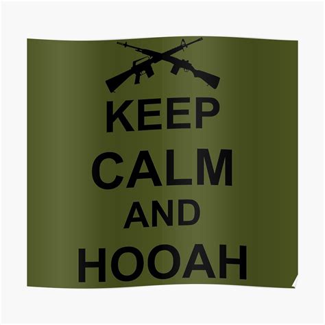 "Keep Calm and Hooah - Army" Poster by mindwerkz | Redbubble