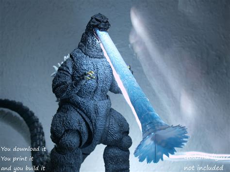 Papercraft Godzilla Atomic Breath Effect Part blue Super - Etsy