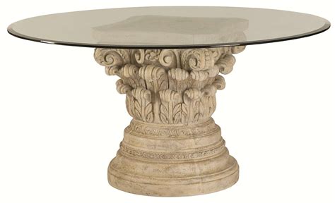 9+ Extraordinary Carved Wood Table Bases Collection | Glass dining room table, Glass round ...