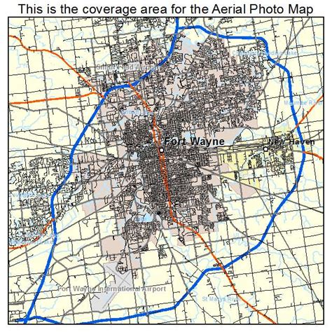 Aerial Photography Map of Fort Wayne, IN Indiana