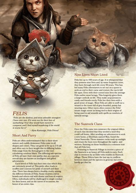 D&D Felis Race Homebrew - Album on Imgur Dungeons And Dragons Races ...