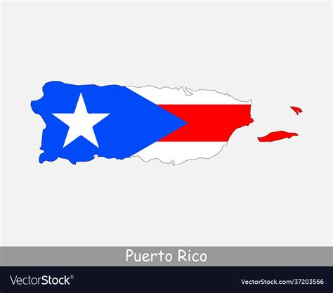 Puerto rico map flag Royalty Free Vector Image