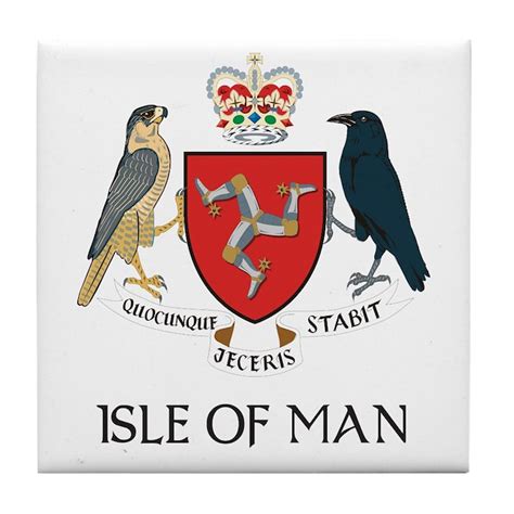 Isle of Man Coat of Arms Tile Coaster by fullmoonemp