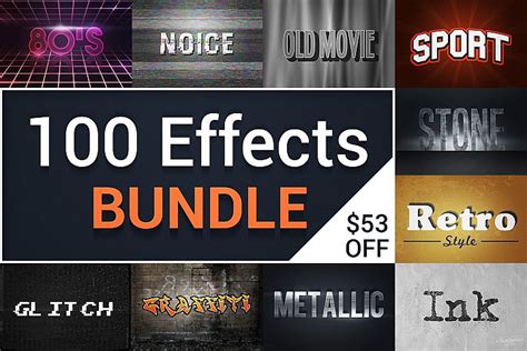 Text Effects Styles Bundle for Photoshop