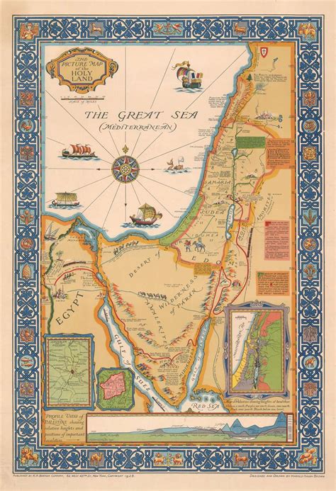 The Picture Map of the Holy Land.: Geographicus Rare Antique Maps