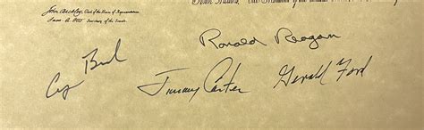 Lot Detail - Bill of Rights Signed by 4 Presidents Ford, Carter, Reagan ...