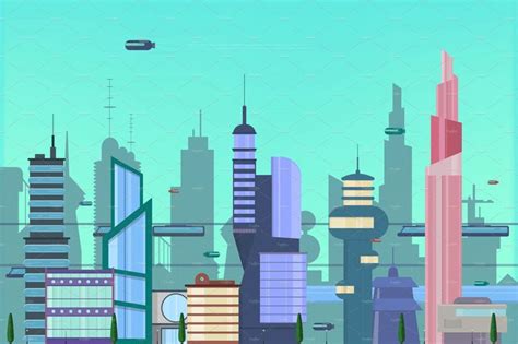 The city of the future | City illustration, City drawing, Future city