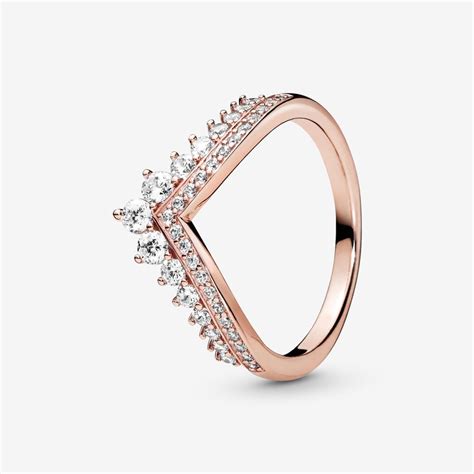 Princess Wishbone Ring | Rose gold plated | Pandora US