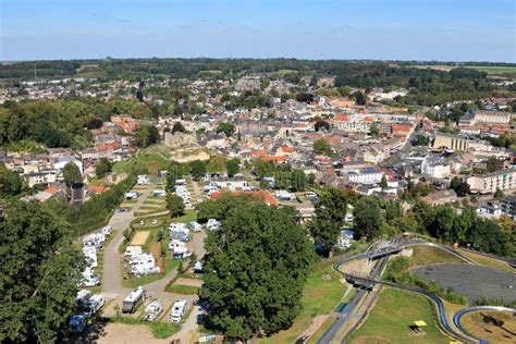 View of Valkenburg and the Ruins of the Hilltop Castle in Limburg ...