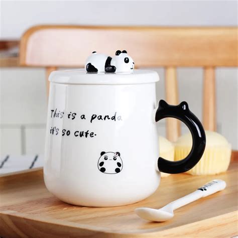 UPSTYLE Coffee Mug Lovely Cute 3D Animal Mugs Funny Ceramic Tea Cup ...