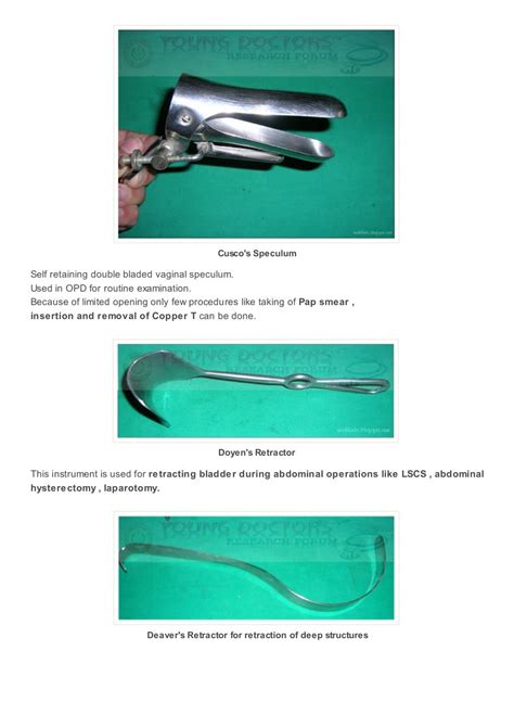 Instruments used in gynecology and obstetrics ~ young doctors resear…