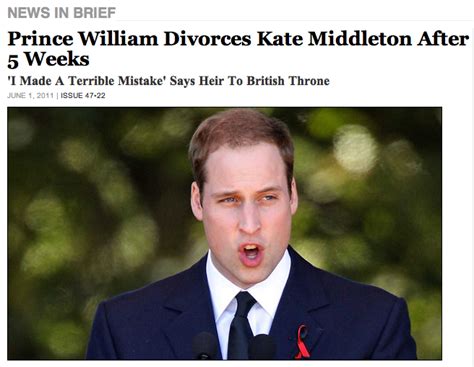 Must be Gila: Prince William divorce Kate Middleton after 5 weeks!