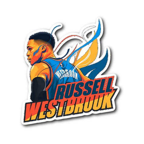 Russell Westbrook Vinyl Sticker (With images) | Vinyl sticker, Vinyl ...