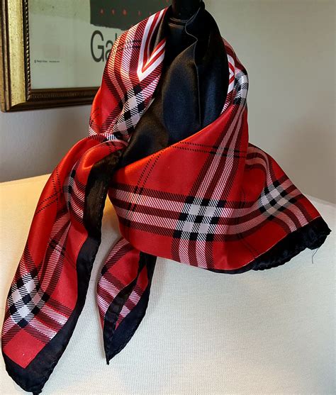 Silk Satin Scarf Bandana Square 21 Red White Black | Etsy | Silk satin scarf, Satin scarves ...