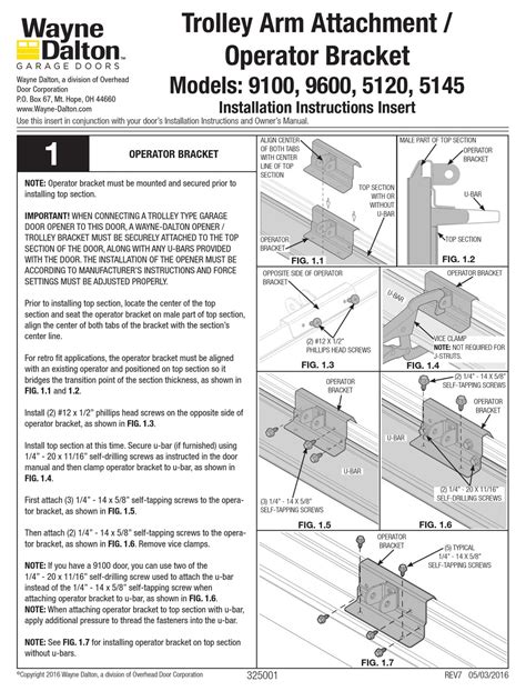 WAYNE-DALTON 9100 INSTALLATION INSTRUCTIONS Pdf Download | ManualsLib