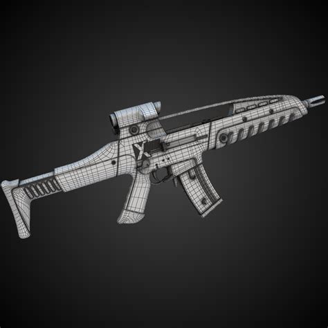 XM8 Assault rifle Hi-Res 3D Model .max .obj .fbx .lwo .lw .lws .ma .mb - CGTrader.com