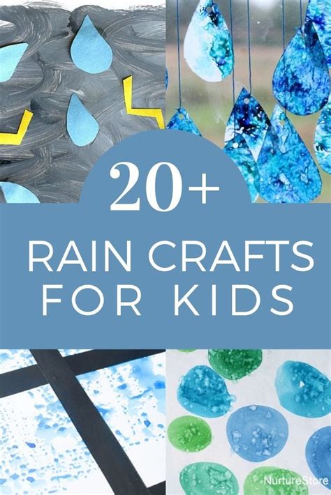 Rain and Raindrop Crafts for Kids | Rain crafts, Spring crafts for kids, Rainy day activities ...