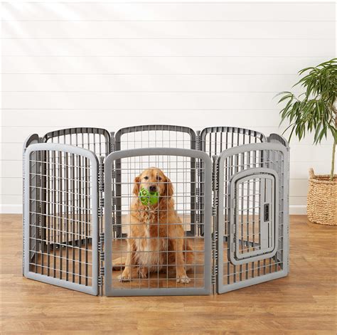 AmazonBasics 8-Panel Plastic Pet Pen Fence Enclosure With Gate - 64 x ...