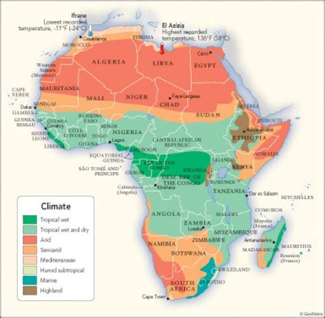 Best Photos Of Climate Map Of Africa Africa Climate Zone Map Inside Climate Map Of Africa ...