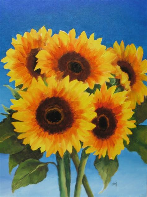 Sunflower Acrylic Painting at PaintingValley.com | Explore collection ...