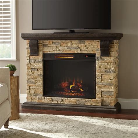 Stone Fireplace Mantels with TV – Fireplace Guide by Chris