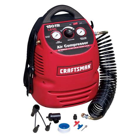 Craftsman 1.5 Gallon Portable Air Compressor with Hose and 8PC ...