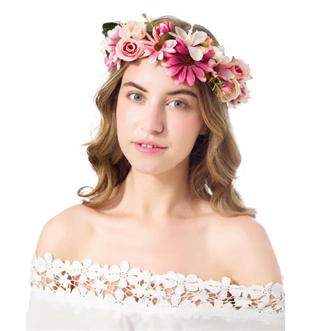 Calliopsis flower wreath bridal women headdress floral adjustable ...