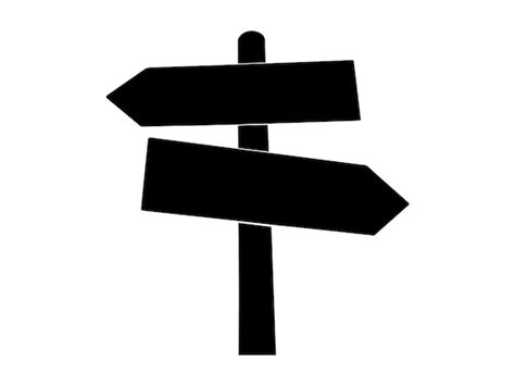 Crossroads Road Sign Clipart Black